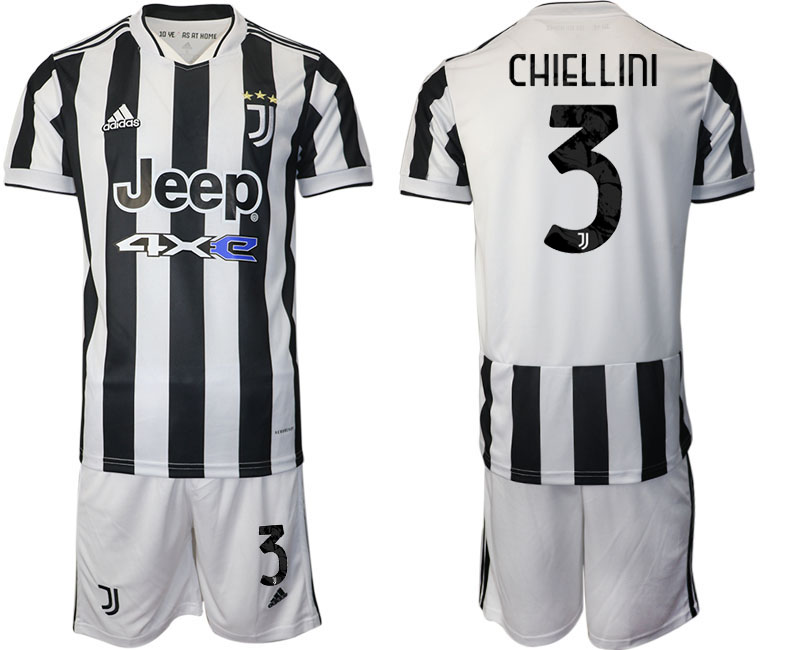 Men 2021-2022 Club Juventus home white #3 Adidas Soccer Jerseys